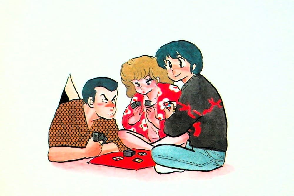 四谷・五代・朱美で花札をしている様子です。